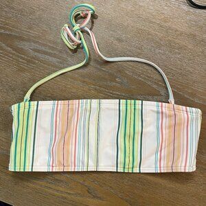NEW O'NEILL Multi Color Tie Dreamland Beach Bandeau Swimsuit Bikini Top Small